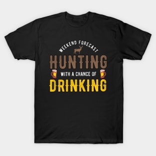 Funny Deer Hunting Beer Hunters Gifts T-Shirt